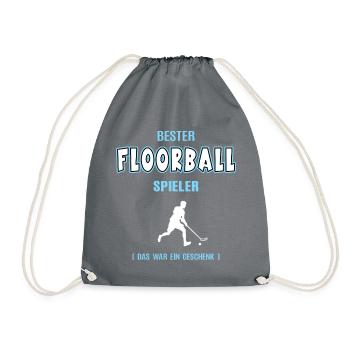 Bester Floorball Spieler Floorballer Hockey Spiel - Turnbeutel - Grau - Vorne