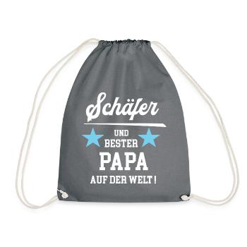 Schäfer Bester Papa Vatertag Geburtstag - Turnbeutel - Grau - Vorne