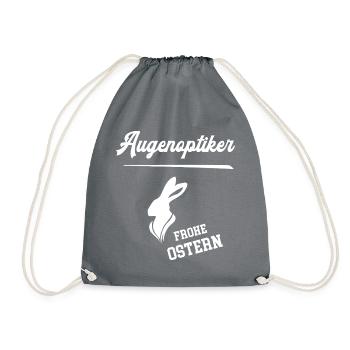 Augenoptiker Frohe Ostern Ostergeschenk Augenoptik - Turnbeutel - Grau - Vorne