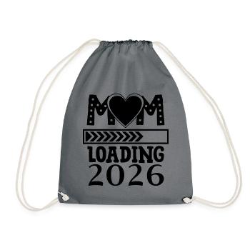 Barre de chargement en forme de cœur de maman 2026 Motif - Sac de sport léger - gris - Devant