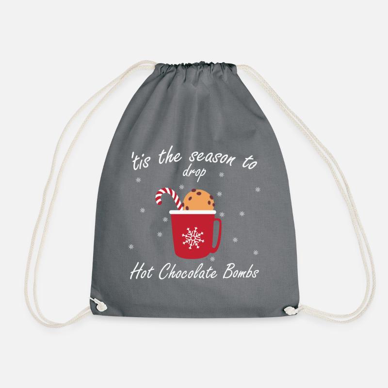 Weihnachten Weihnachtsmann Geschenke - Turnbeutel - Grau