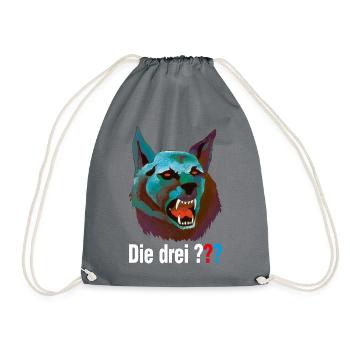 Die Drei ??? und der Karpatenhund Cover mit Logo - Turnbeutel - Grau - Vorne