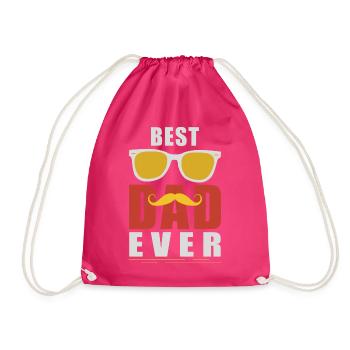bester Vater Schnauzbart - Turnbeutel - Fuchsia - Vorne