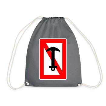 Anchor ban - anchor ship captain sailing boat - Drawstring Bag - grey - Front
