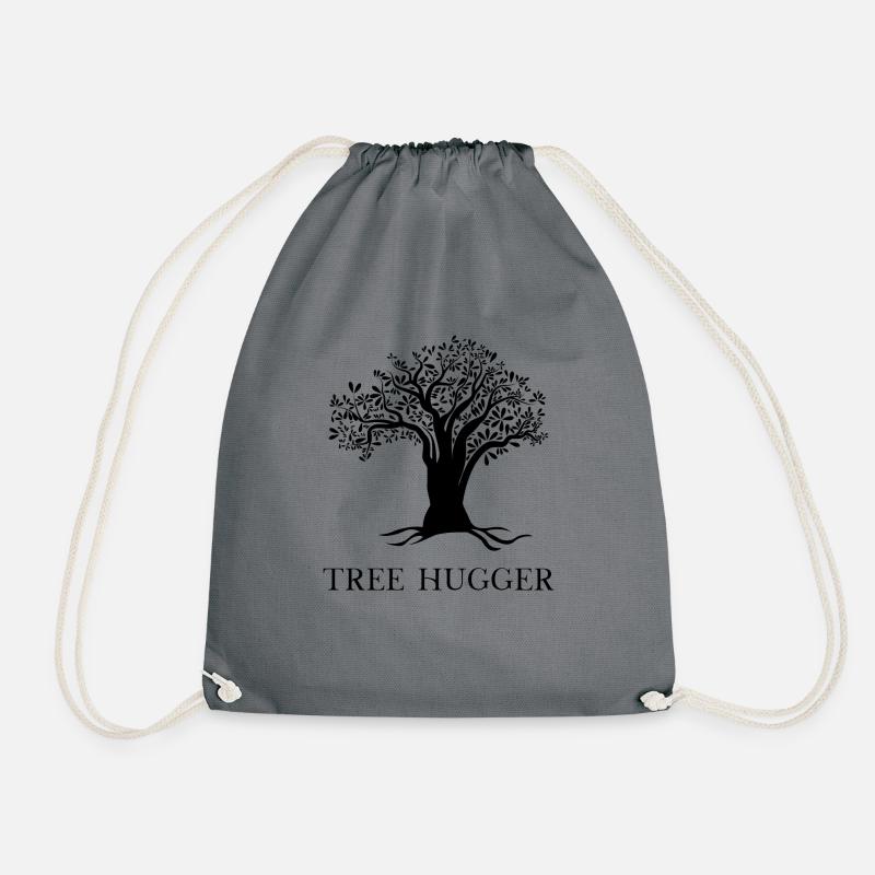 Tree Hugger - Drawstring Bag - grey