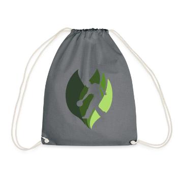 Bowling Pin Bowling Cones - Drawstring Bag - grey - Front