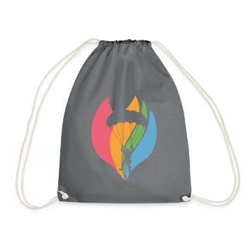 Paragliding Parachute Adrenaline - Drawstring Bag - grey - Front