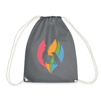 Dog Sports Dog Trainer Agility - Drawstring Bag - grey - Front