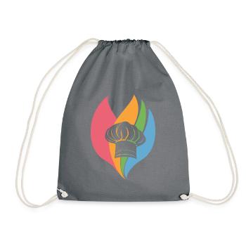 Cooking Hobby Chef - Drawstring Bag - grey - Front