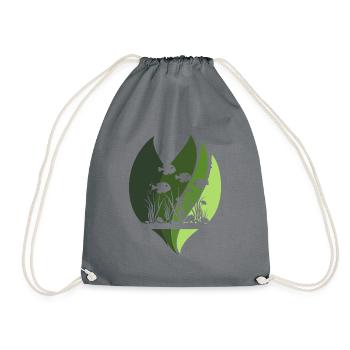 Aquarium Squid Sea Animal - Drawstring Bag - grey - Front