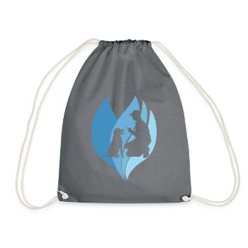 Dog Training Dog Educator - Drawstring Bag - grey - Front