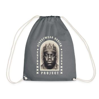 STREETWEAR DESIGN PROJECT 1 - Drawstring Bag - grey - Front