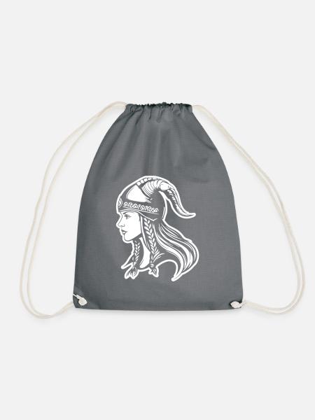 Viking Femme Guerrière - Sac de sport léger - gris