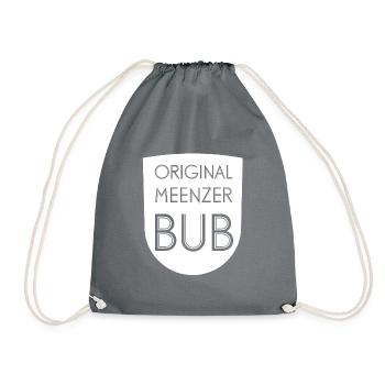 Original Meenzer Bub - weiß - Turnbeutel - Grau - Vorne