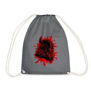 Viking Head Viking Warrior - Drawstring Bag - grey - Front