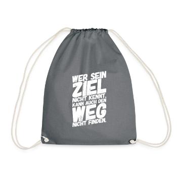 Motivation Sprüche Ziel - Turnbeutel - Grau - Vorne