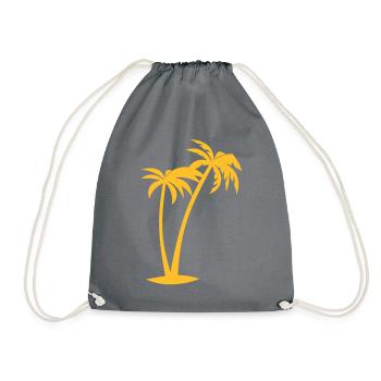 palmiers - Sac de sport léger - gris - Devant