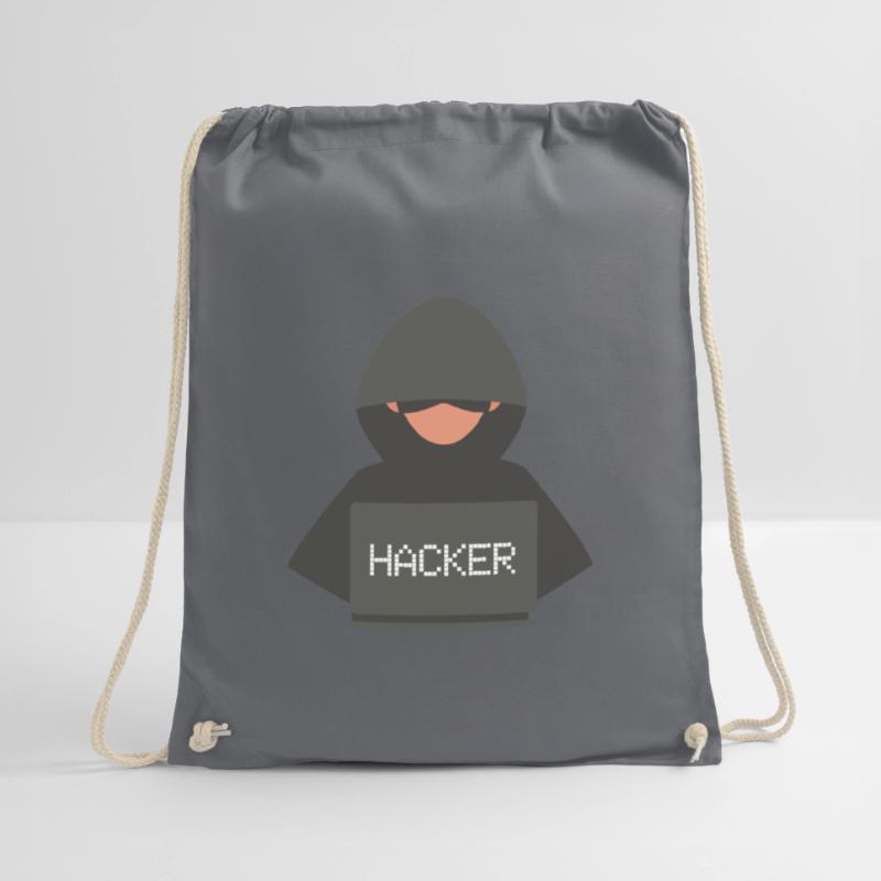 Hacker Coder Programmer Developer Black Hat Drawstring Bag
