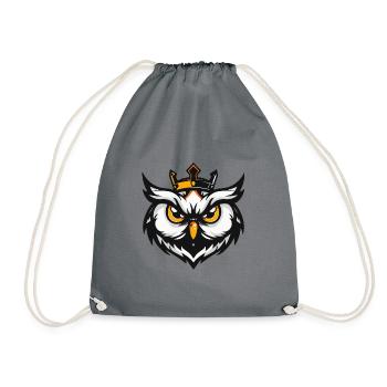 Couronne de tête de hibou - Sac de sport léger - gris - Devant