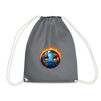 Burning sad earth - Drawstring Bag - grey - Front