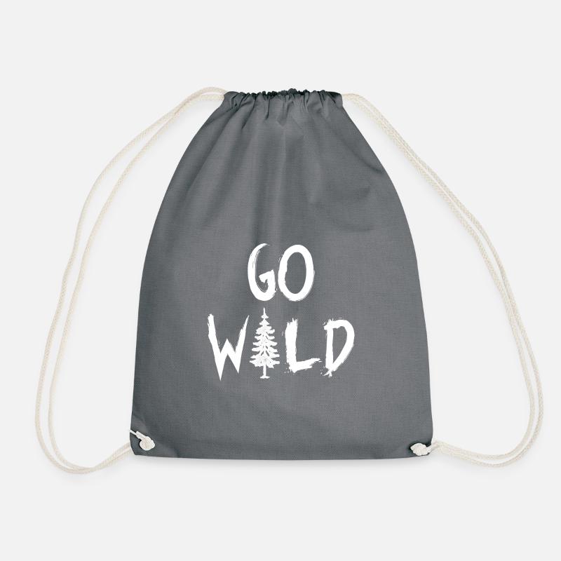 Go wild - Drawstring Bag - grey