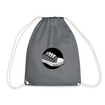 Sneaker shoe - in gray - gift idea - Drawstring Bag - grey - Front