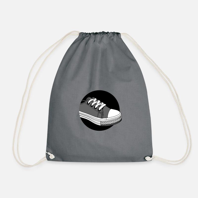 Sneaker Schuh - in Grau - Geschenk Idee - Turnbeutel - Grau
