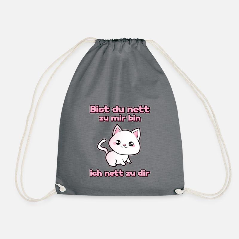 Bist du nett zu mir bin ich nett zu dir - Turnbeutel - Grau