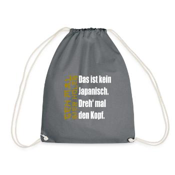 Das ist kein Japanisch. [gold / white] - Turnbeutel - Grau - Vorne