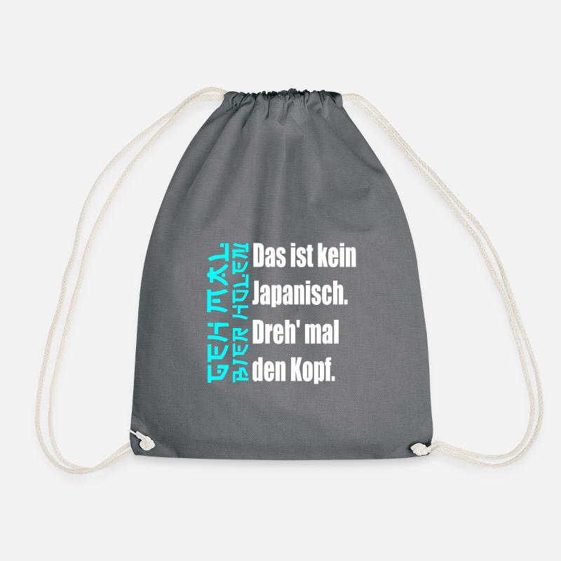 Das ist kein Japanisch. [iceblue / white] - Turnbeutel - Grau