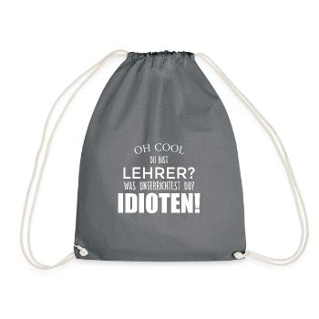 Les profs enseignent aux idiots / Drôle de sort - Sac de sport léger - gris - Devant