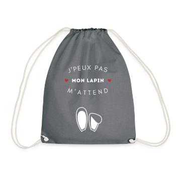 J'peux pas j'ai mon lapin - Sac de sport léger - gris - Devant