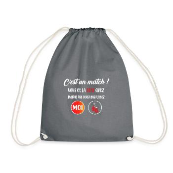 C'est un match boxe t-shirt sport de combat - Sac de sport léger - gris - Devant