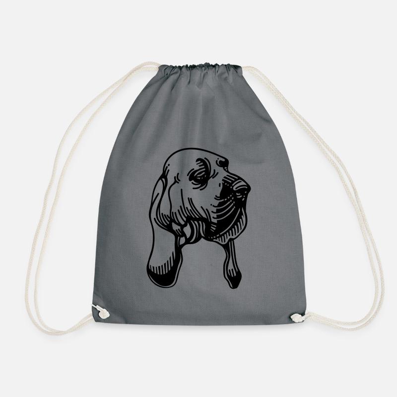 Bloodhound - Hunderasse - Turnbeutel - Grau