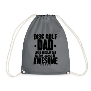 Disc Golf Dad - Turnbeutel - Grau - Vorne