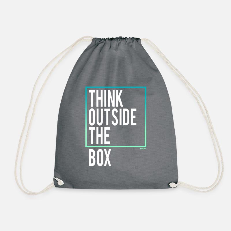Think outside the Box - Turnbeutel - Grau