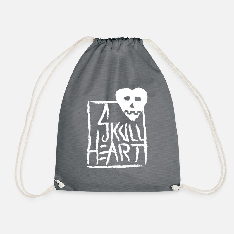SkullHeart Logo Square White - Turnbeutel - Grau