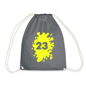 Blobs 23 - Drawstring Bag - grey - Front