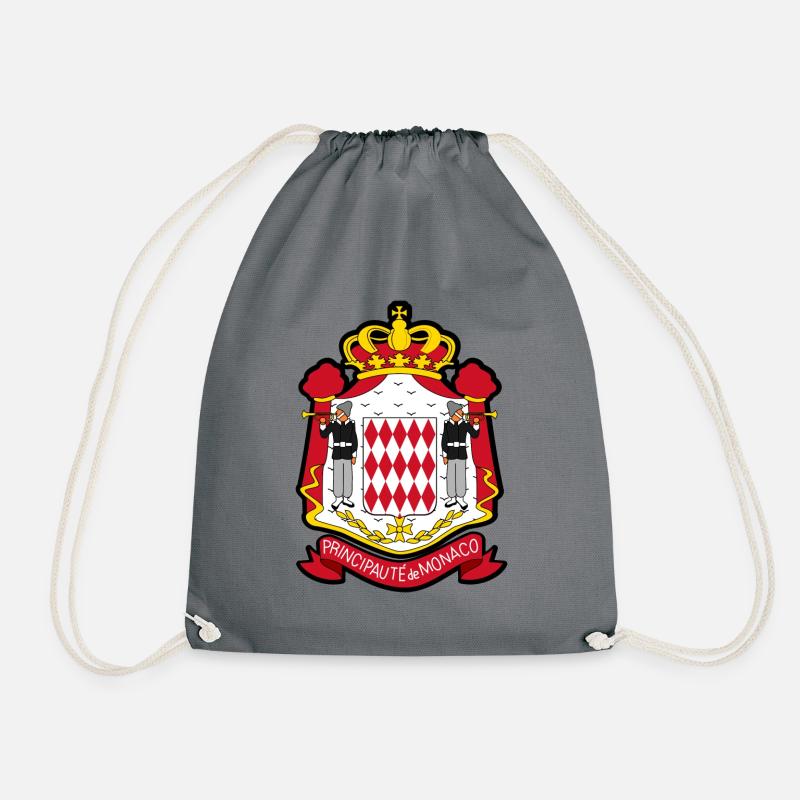Monaco Monte Carlo Principauté Monégasques FR🇲🇨 - Turnbeutel - Grau