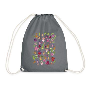 Blumenliese Orchideen - Turnbeutel - Grau - Vorne