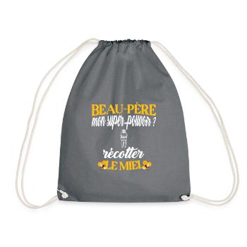 Beau-père t-shirt apiculteur abeille miel métier - Sac de sport léger - gris - Devant