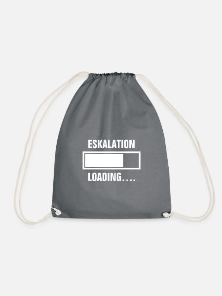 ESKALATION LOADING - ESKALIEREN - ESKALIERT - Turnbeutel - Grau