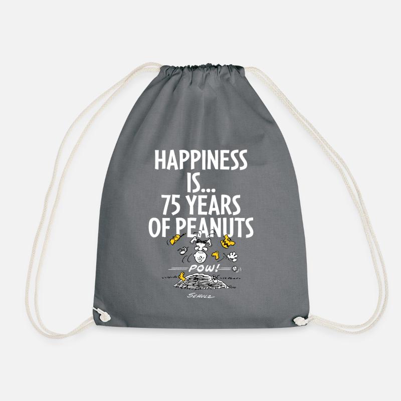 Peanuts Design Happiness Is… 75 Years Of Peanuts - Drawstring Bag - grey