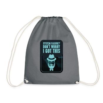 Geek Gift Computer Science Sayings Nerd Computer - Drawstring Bag - grey - Front