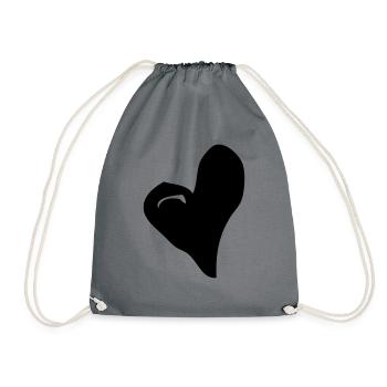 cœur - Sac de sport léger - gris - Devant