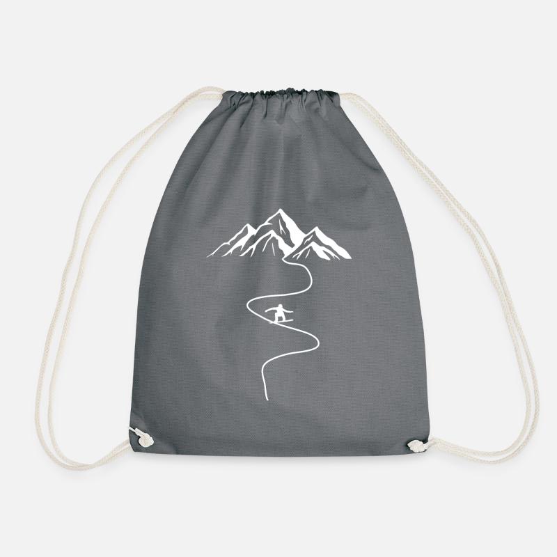 Snowboard Snowboarder - Turnbeutel - Grau
