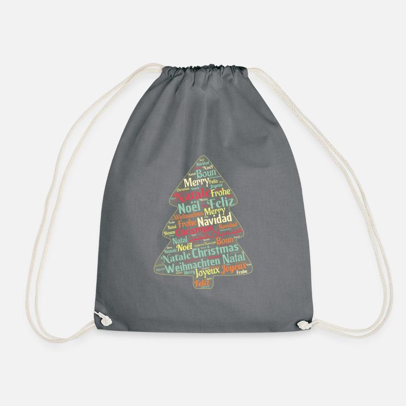 Christmas gift idea - Drawstring Bag - grey