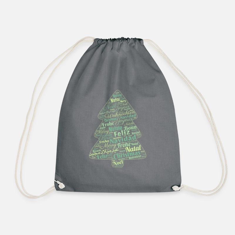 Geschenkidee Weihnachten - Turnbeutel - Grau