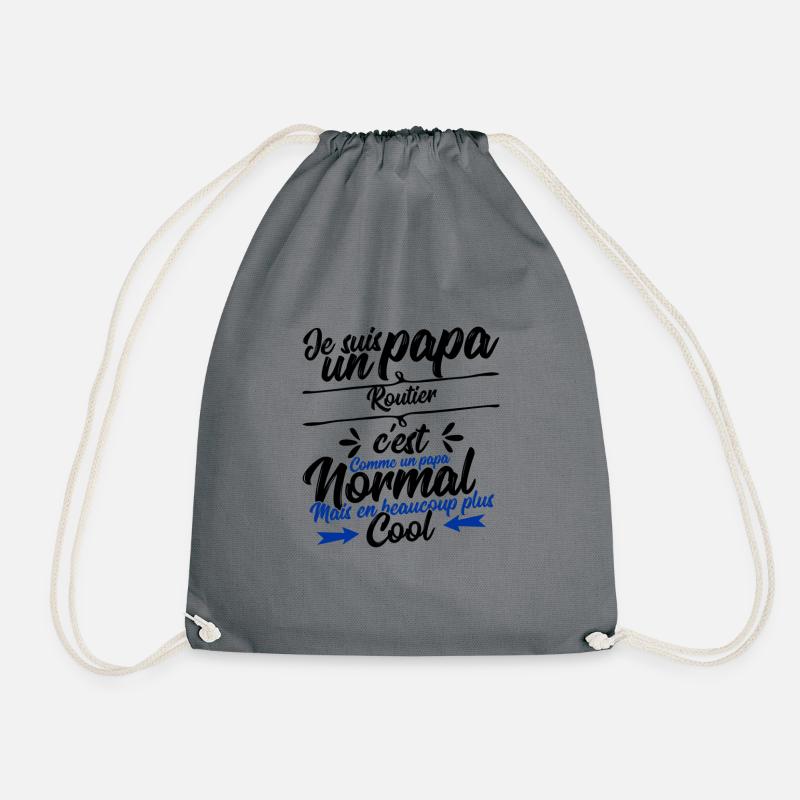 Daddy Road Gift - Drawstring Bag - grey