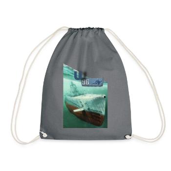 "U 96" submarine - Drawstring Bag - grey - Front